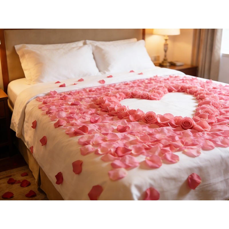 XIANNVXI 1500 PCS Pink Rose Petals,Artificial Faux Fake Silk Pink