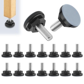16 Piedini Scorrevoli con Filettatura M8 Ø25mm Piedini Ptfe con Filettatura