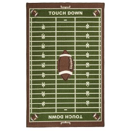 Furnish My Place 700 Corner Football Play Area Rug for Kids Playroom, Bathroom & Kindergarten Classroom, Corner Football Field Ground, Green (3'3"x5')