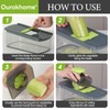 Ourokhome Veggie Chopper and Dicer with Container, Manual Hand Food