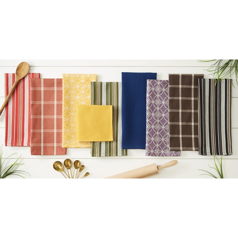 DII Kitchen Set, Cotton, Spice, Dishtowel, 18x28 Dishcloth, 13x13
