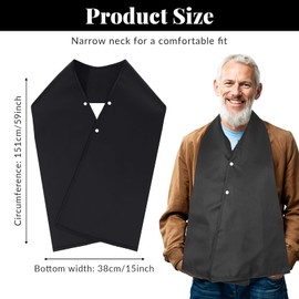 Lusofie Waterproof Adult Bib Scarf for Eating - Reusable & Washable Dining Clothing Protector for Seniors, Men & Women