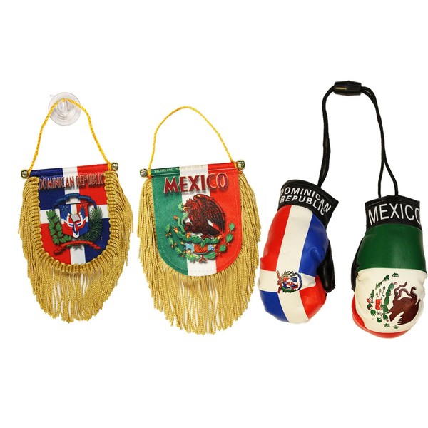 Dominican Republic and Mexico - Mini Boxing Glove and Double-sided