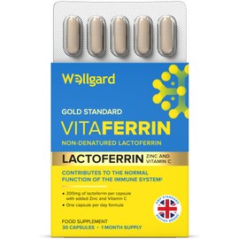 Wellgard Vitaferrin – Triple Action Immune Supplement with Lactoferrin, Zinc & Vitamin C, Immunity Supplement, 30 Capsules