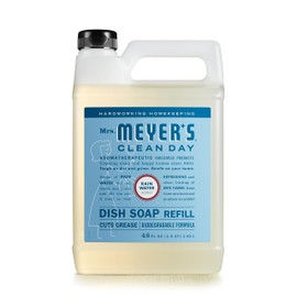 MRS. MEYER'S CLEAN DAY MRS. MEYER'S CLEAN DAY Liquid Dish Soap Refill, Biodegradable Formula, Rain Water, 48 fl. oz