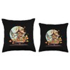 Funny Bird Feeder Cold Winter and Autumn Season Throw Pillow,