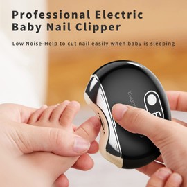 Automatic Nail Clipper, Electric Nail Clippers Automatic Safety Fingernail Cutter and Filer Rechargeable Nail Trimmer Nail Scissors Gift for Caregivers, Adults, Children