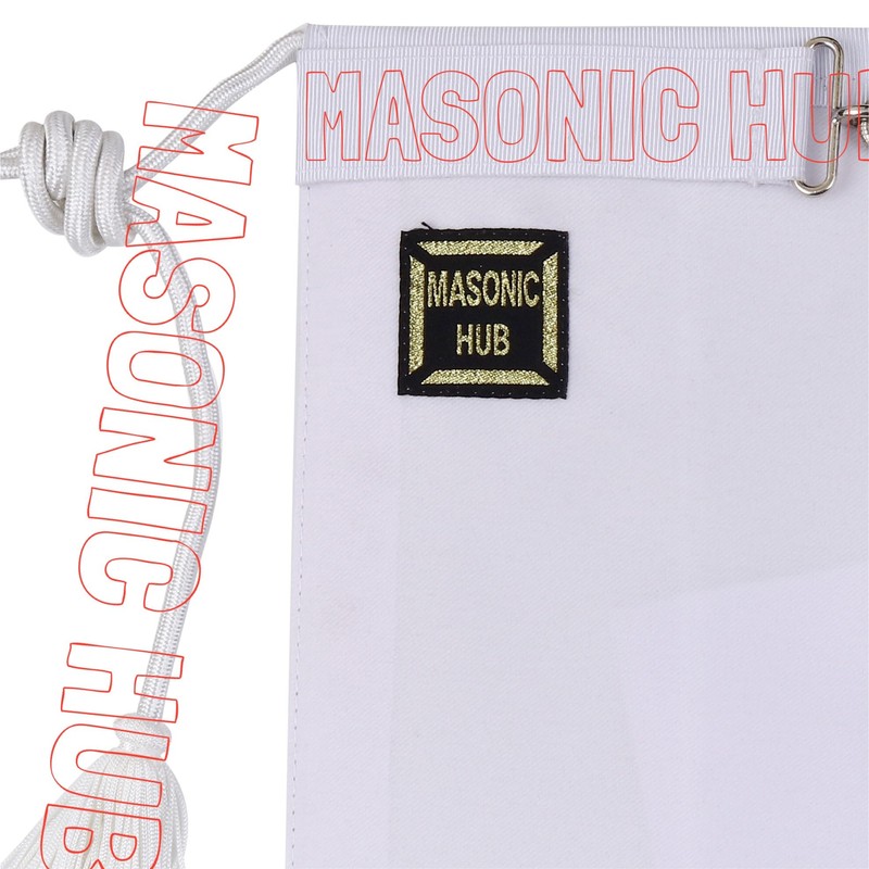 MASONIC HUB Entered Apprentice Candidate Regalia Apron with Tassels, Glove