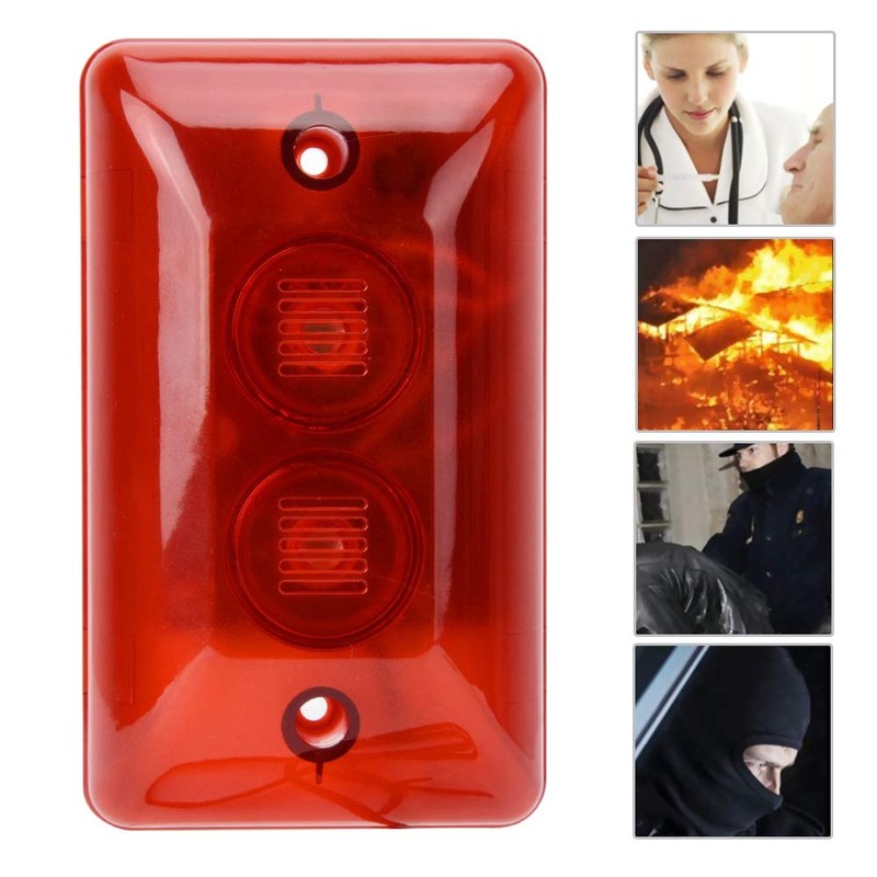 Sonew 12V Wired Alarm Strobe Siren Sound Siren Flashing Flashing