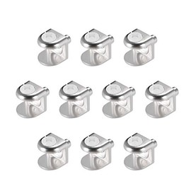 Sourcingmap Glass Shelf Brackets, 10pcs Zinc Alloy Glass Shelf Clamp Pegs Support Clip Shaft Mount for 5mm-8mm Thick