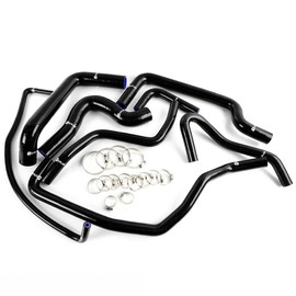 ANDPLAY Black Coolant Silicone Radiator Hose Kit Compatible With Fiat Coupe 2.0 20V GT Turbo