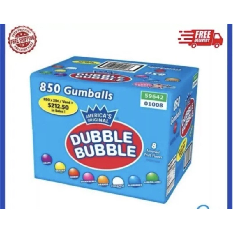 Dubble Bubble New Dubble Bubble Bubble Gum Balls 1 Inch