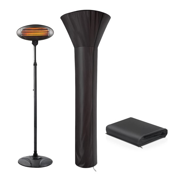 Patio Heater Cover with Zipper, Heavy Duty Stand Up Patio