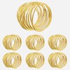 6 PCS Gold Metal Napkin Rings - Elegant Twisted Wire