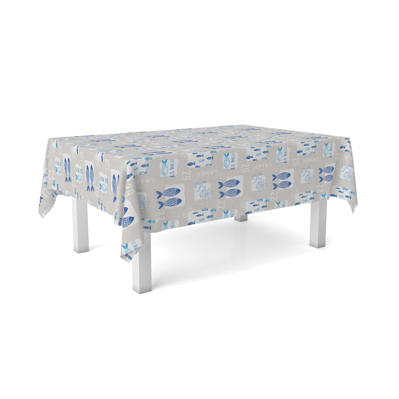 Martina Home Single Fish Oilcloth Tablecloth 180 x 140 cm