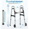 HOMLAND Walkers for Seniors, 2-Button Folding Walkers with Wheels, Lightweight