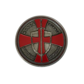 Templar Knight Coin for Strength Honor Courage Cross Collectible Religious Souvenir