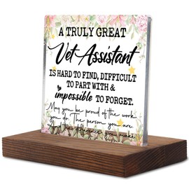 A Truly Great Vet Assistant, Thank you Appreciation gifts for Vet Assistant, Animal Clinic Appreciation gift, Pet Care Staff Birthday Going Away Retirement Gifts Decor Signs & Plaques-LYK74