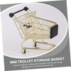 iplusmile 4Pcs Shopping Cart Tiny Pretend Play Compact Desk Ornaments
