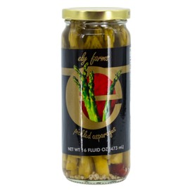 Ely Farms Pickled Asparagus - Unique and Irresistible Taste - Crunchy Spears with a Garlic and Dill Flavor - Made with a Family Recipe - 16 oz Jar - 2-Pack
