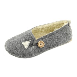 APREGGIO Women's Winter Slippers - Warm Slippers Women Made of Wool Felt - Felt Slippers Women - Women's Winter Slippers - Warm Slippers Women's Felt, gray
