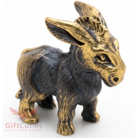 Brass Figurine of stubborn donkey IronWork