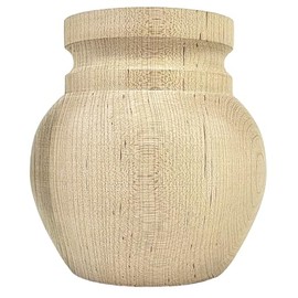 Highland Manor Wood Products Tall Welsh Bun Foot - 3 1/2" Tall x 3 3/8" Wide (Maple) (Set of 4)