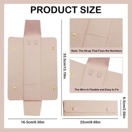 HINGTAI 6-Piece Travel Case for Necklaces, Jewellery Case, Travel, Jewellery Bag, Travel Necklace Organiser, Jewellery Storage, Travel Necklace Travel Case, Necklace Storage Bag for Women