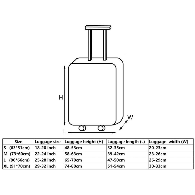 Anawakia Elastic Plain Suitcase Cover Protective Case Suitcase Protective Cover