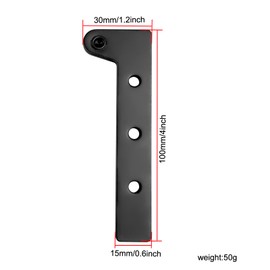 Pcs 360 Degree rotatable Door Pivot Hinges inch Cabinet Door Hidden Hinge for Windows Fence Sheds Kitchen gate Closet Tool Boxes (Black, 4" 2Pcs)