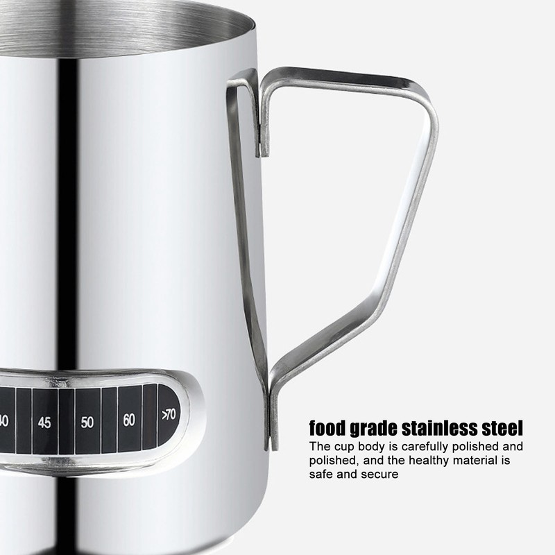 Milk Frother Cup 600ml Short Mouth Spout Milk Frothing Pitcher
