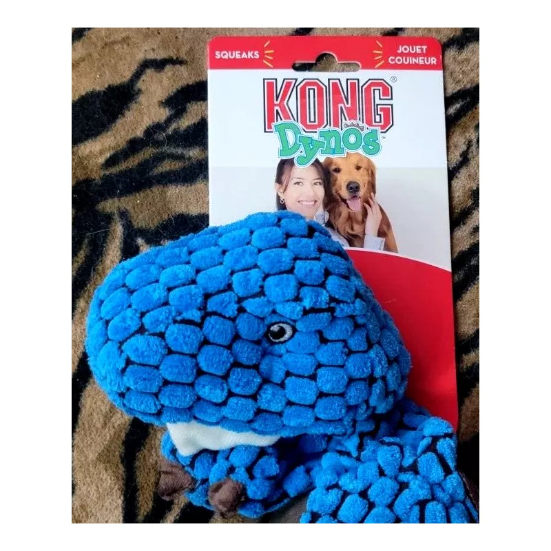Kong Dog Dyno Blue or Green w Squeak med/large New!