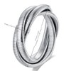 BIYONGDE Womens Stretchable Snake Chain Bracelet, Silver Color Stainless Steel