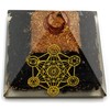 NewAgeHealings Shungite Crystal Orgonite Pyramids with 7 Chakra Metatron Cube