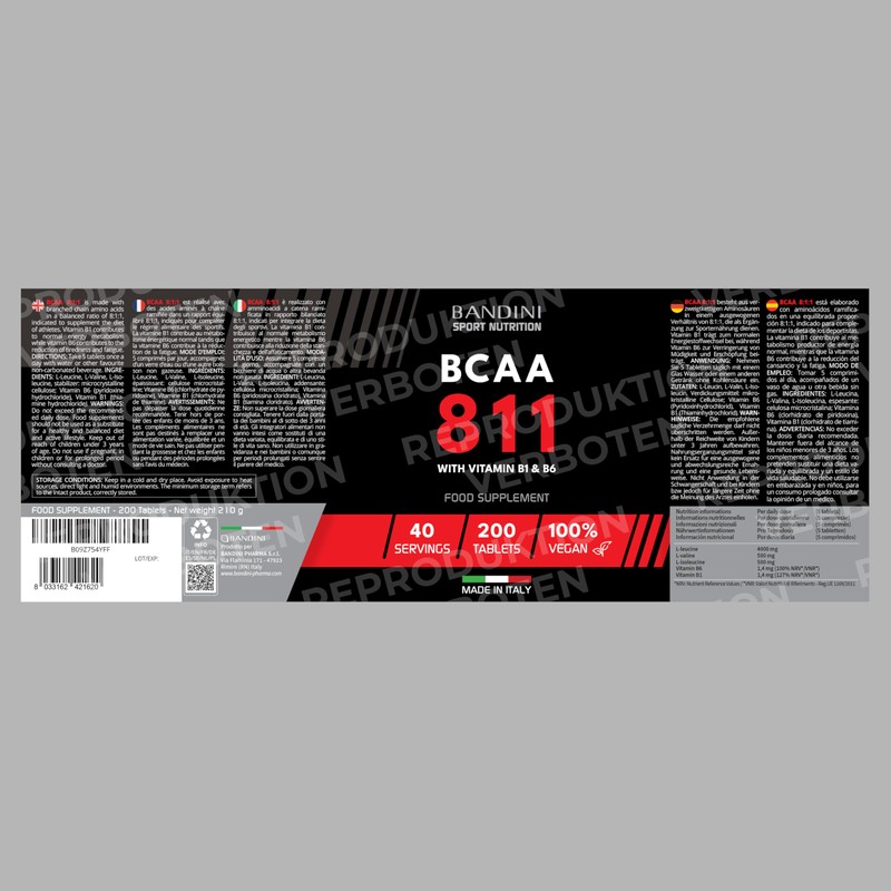 Bandini® BCAA RAMIFIED AMINO ACIDS 8 1 1 | 200