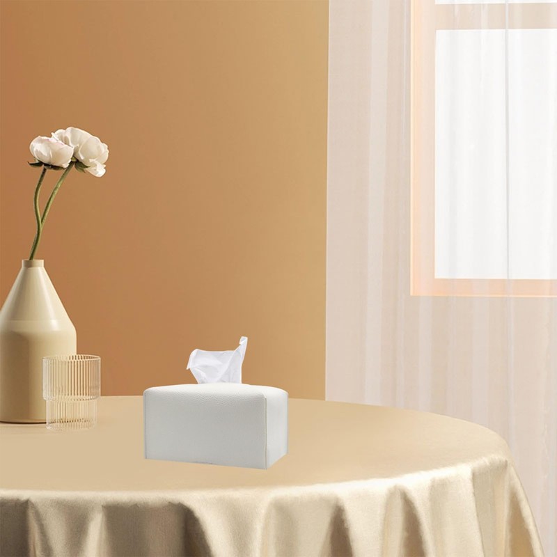 Hapforever 1PC Extra Large Rectangle Tissue Box Cover, PU Leather