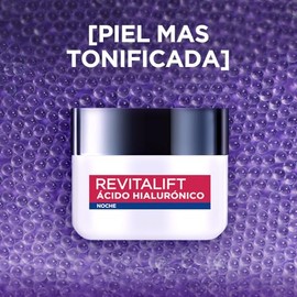 LOreal Paris Revitalift Ácido Hialurónico Crema de Noche Hidratante, Hidrata Intensamente y Rellena Líneas de Expresión, 50 ml                        