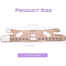 OHYER Pack of 2 Face Lifting Bandage V Face Bandage Shaper Bandage Against Double Chin Remover Face Lifting Belt for Sleeping Face Slimming Lifting Mask Slimming Belt for Double Chin