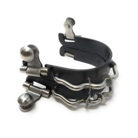 AJ Tack Wholesale Black Bumper Spurs with Rowels - Ladies