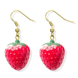 Strawberry Earring for Women Teen Girls Red Strawberry Dangle Earring Cute Strawberry Jewelry Fruits Earrings Birthday Christmas Gifts