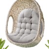 MQK Thick Egg Chair Cushion Replacement, Button Tufted Outdoor Swing