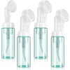 4Pcs Foam Bottle with Brush, Empty Plastic Foaming Soap Dispenser,