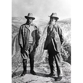 1906 Theodore Teddy Roosevelt PHOTO John Muir Glacier Point Yosemite Natl Park