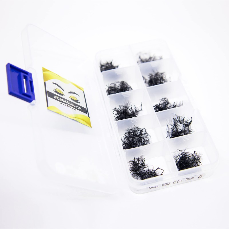 GorgeousLash 20D, 25D Mega Lashes. 500 Premade Volume Lash Fans.