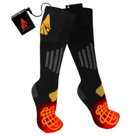 ActionHeat 3.7V Rechargeable Heated Socks - Warm Socks with Heated Toes, Built-in Heating Panels XXL