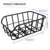 Rear Bike Basket, Black Metal Wire Bicycle Cargo Carrier with