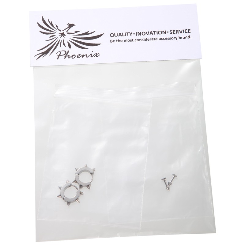 Punk Rock Spike Titanium Earrings, 2 Types, Set for Women,