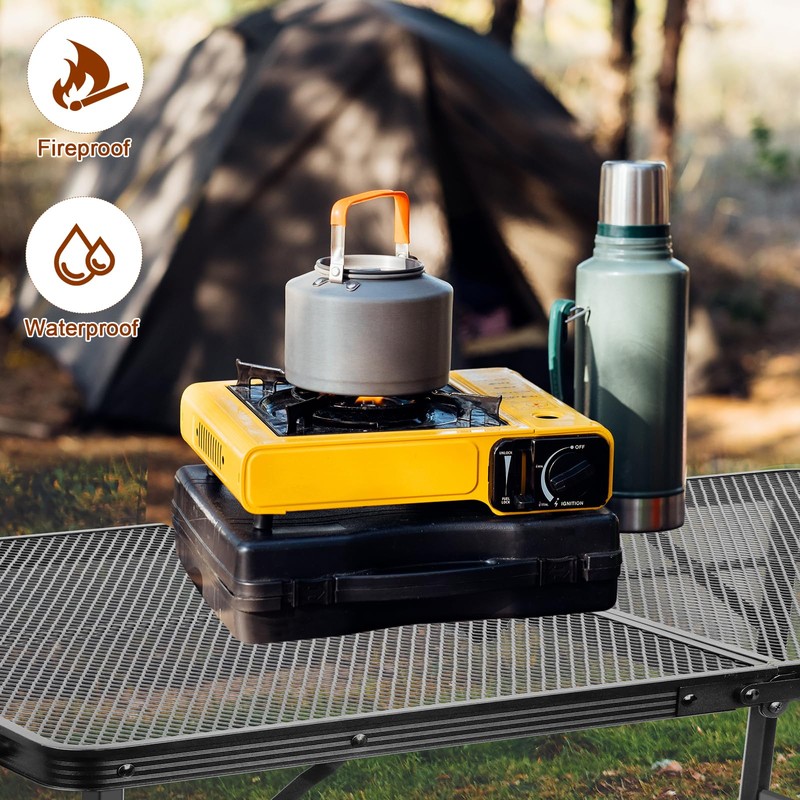 UNIFER Folding Grill Table: 4x2 Ft Portable Camping Table, Lightweight