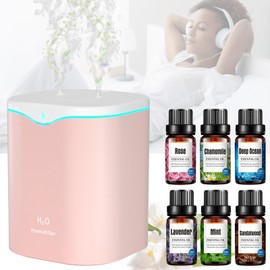 2L Double Spray Humidifiers with LED light Cool Mist Auto Shut-Off Humidifier Portable Desk Humidifiers for Bedroom Home  Room