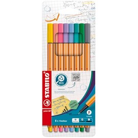 STABILO point 88 - Estuche con 8 colores pastel